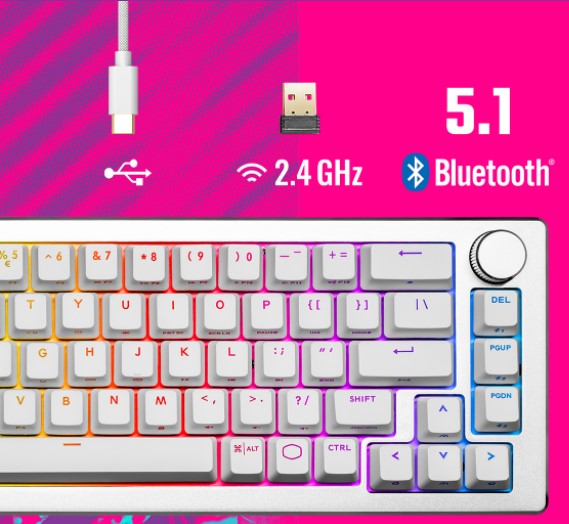 Cooler Master有線/無線 メカニカルキーボード & ゲーミングマウス CK721 Grey/White｜Cooler Master｜株式会社アユート PCパーツ・VR